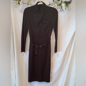 NWT. Ralph Lauren dark brown dress. Size 2.